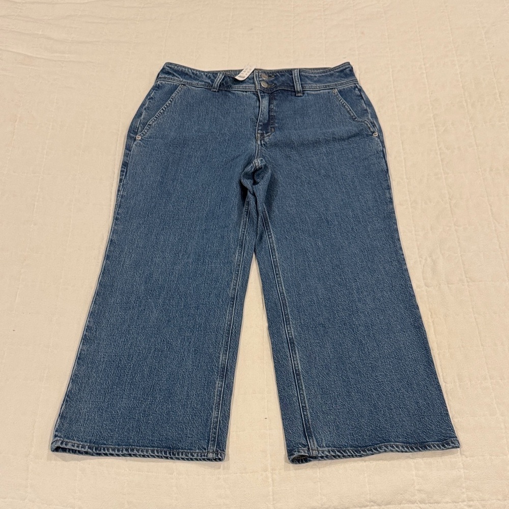 J crew Slim-wide jean with stacked buttons